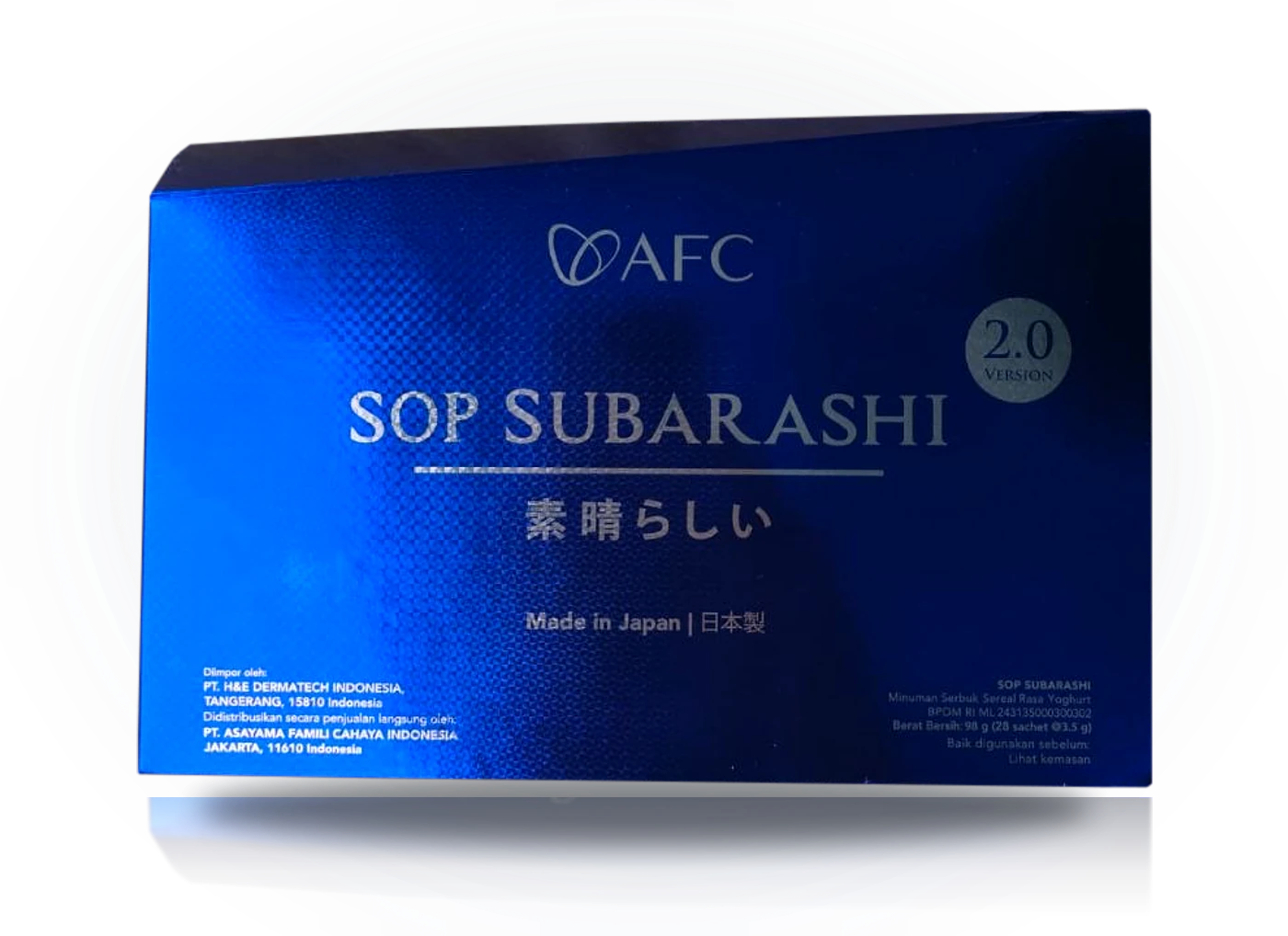 Ilustrasi kemasan SOP Subarashi Gold